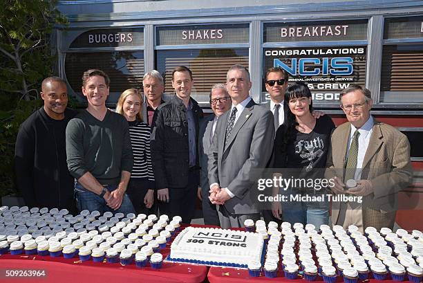 Actors Brian Dietzen, Rocky Carroll, Mark Harmon, Emily Wickersham and Sean Murray, executive producer Gary Glasberg, NCIS Director Andrew Traver and...