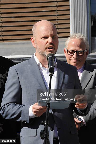 Executive Producer Glenn Geller attends the cake cutting celebration for "NCIS" 300th episode on February 9, 2016 in Valencia, California.