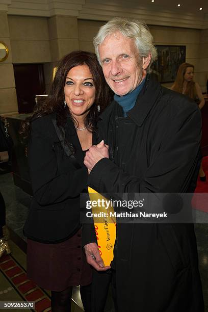 Mathieu Carriere and Alice Brauner attend the Askania awards 2016 on February 9, 2016 in Berlin, Germany.