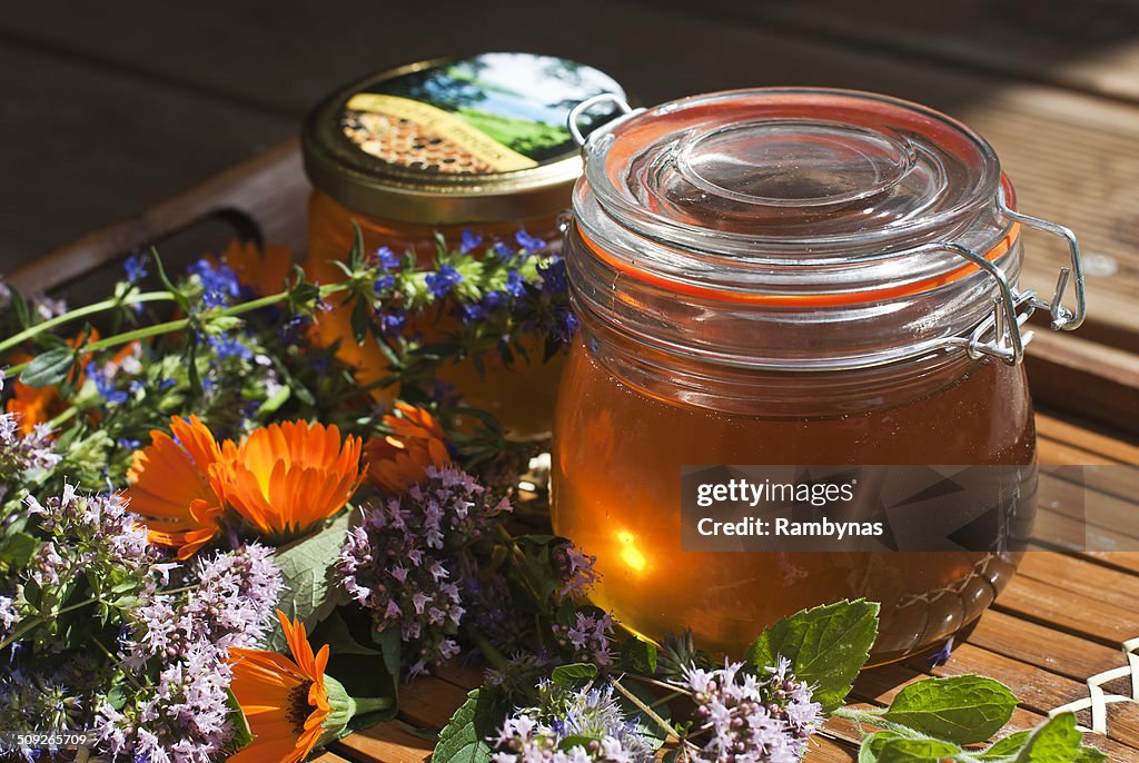 Honey and herbs
