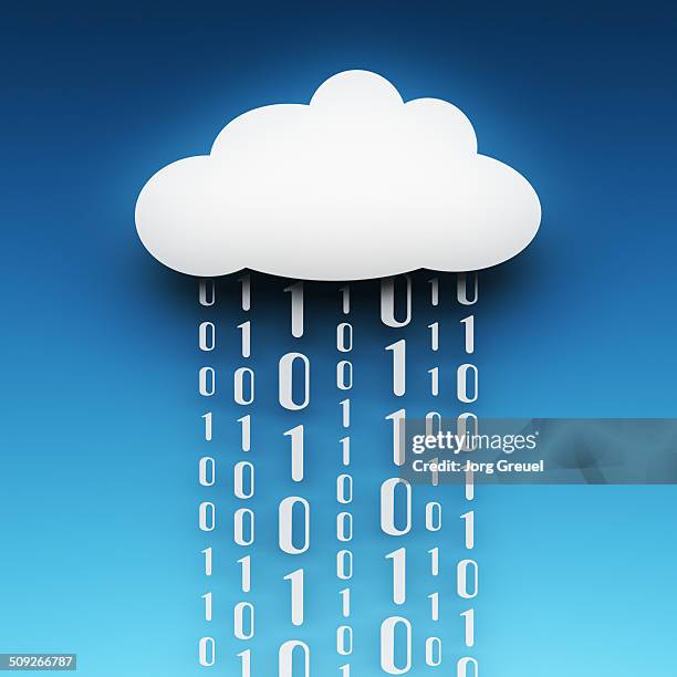 cloud computing - raining inside stock illustrations