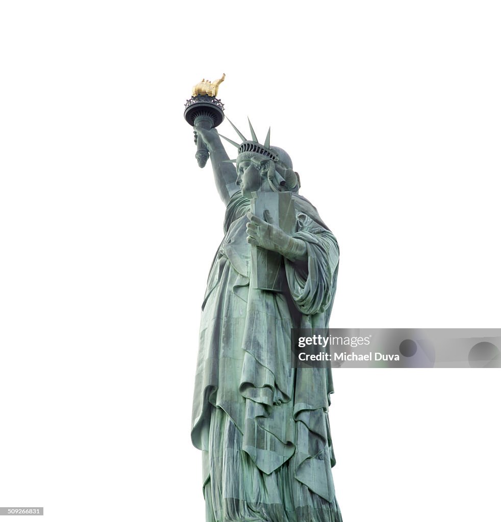 Statue of liberty on white background