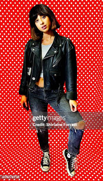 Foxes poses backstage after meeting fans and signing copies of her new album 'All I Need' at HMV Manchester on February 9, 2016 in Manchester,...