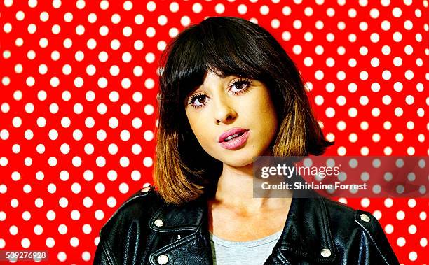 Foxes poses backstage after meeting fans and signing copies of her new album 'All I Need' at HMV Manchester on February 9, 2016 in Manchester,...