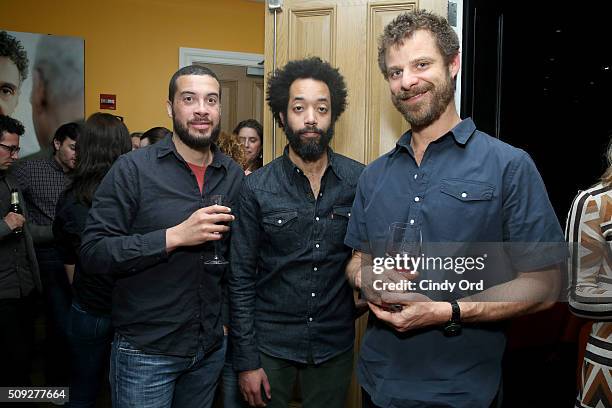 Wyatt Cenac and Matt Stone attend the New York screening for NEW YORKER PRESENTS at Crosby Hotel on February 9, 2016 in New York City.