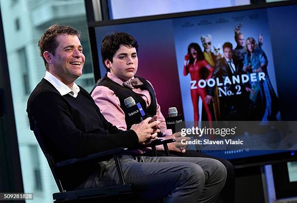 Screenwriter Nick Stoller and actor Cyrus Arnold discuss their new film "Zoolander 2" at AOL Build Speaker Series at AOL Studios In New York on...