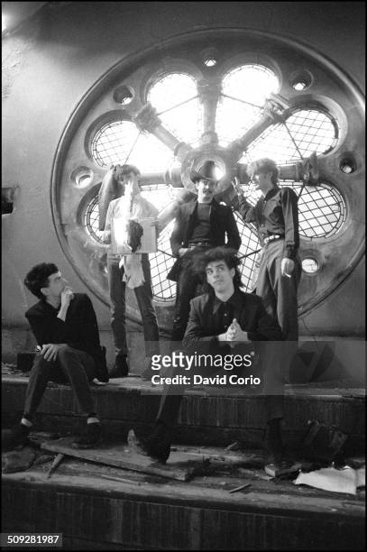 Nick Cave and the Birthday Party in disused church in Kilburn, London, UK on 22 October 1981.