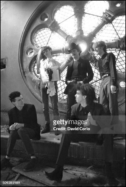 Nick Cave and the Birthday Party in disused church in Kilburn, London, UK on 22 October 1981.