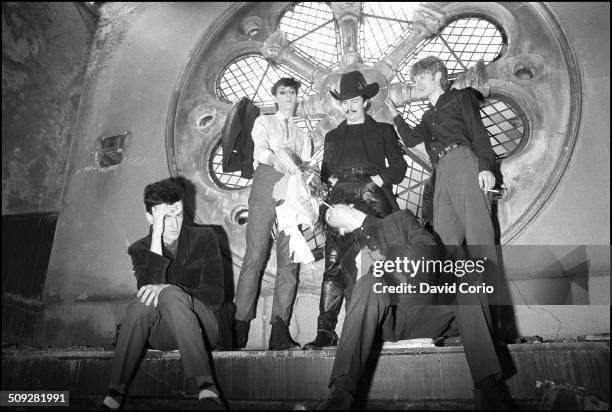 Nick Cave and the Birthday Party in disused church in Kilburn, London, UK on 22 October 1981.