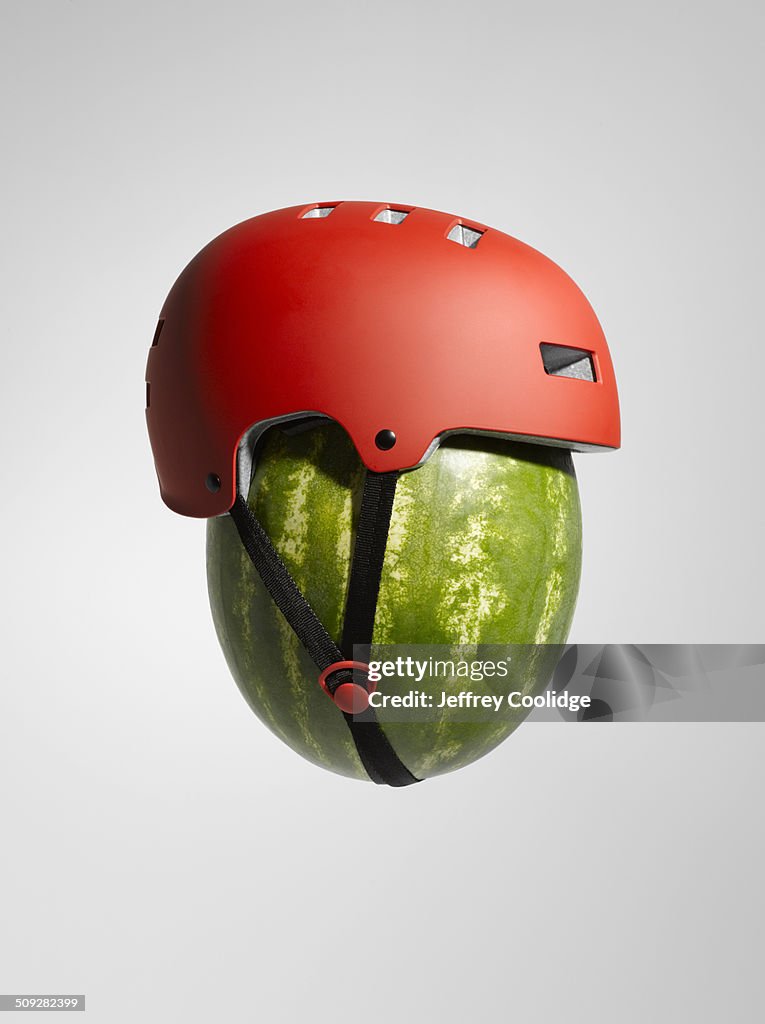 Watermelon with Helmet
