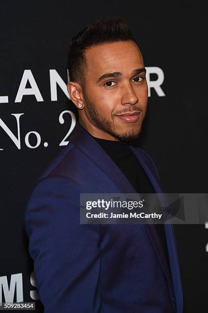 Formula One Driver Lewis Hamilton attends the "Zoolander 2" World Premiere at Alice Tully Hall on February 9, 2016 in New York City.