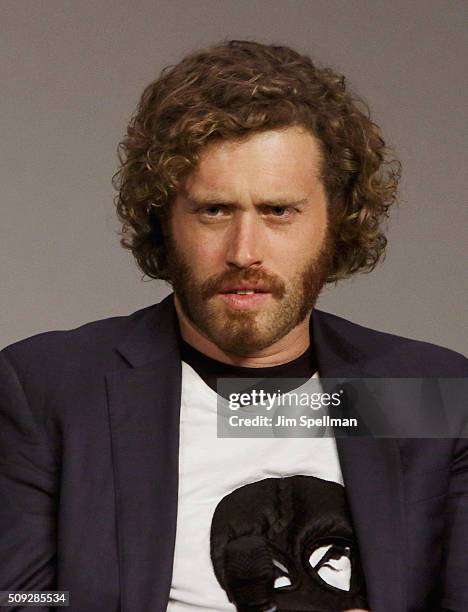 Actor TJ Miller attends Apple Store Soho Presents Meet The Actor: Ryan Reynolds, Morena Baccarin, TJ Miller, and Ed Skrein, "Deadpool" at Apple Store...