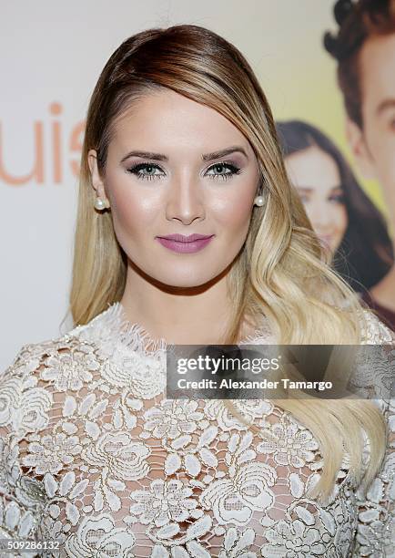 Kimberly Dos Ramos is seen at the premier of Telemundo's "Quien es Quien" at the Four Seasons on February 9, 2016 in Miami, Florida.