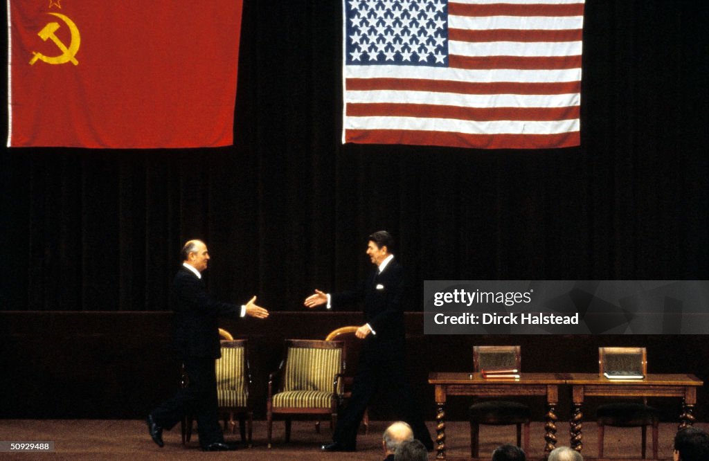 Reagan And Gorbachev Meet At Their First Summit In Geneva