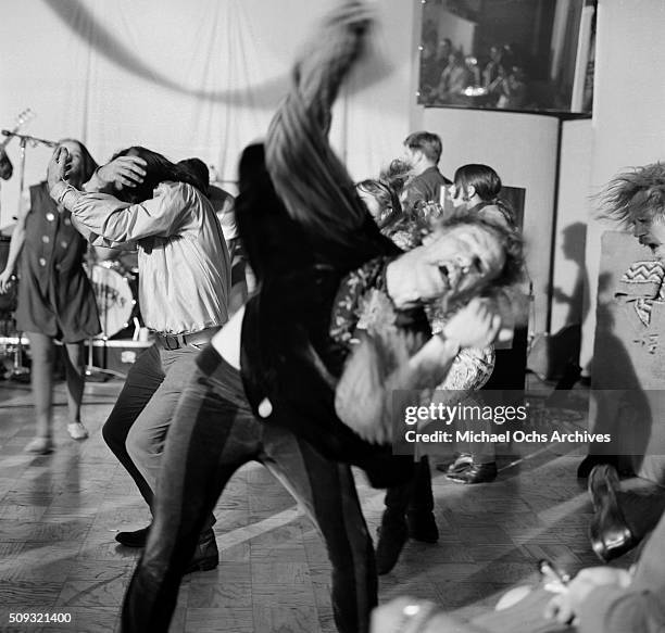 Young adults dance during a Frank Zappa Concert called a "Freak Out" at Whisky a Go Go in Los Angeles,California. "n