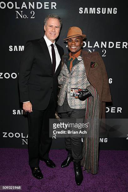Actors Will Ferrell and Nathan Lee Graham attend the "Zoolander No. 2" World Premiere at Alice Tully Hall on February 9, 2016 in New York City.
