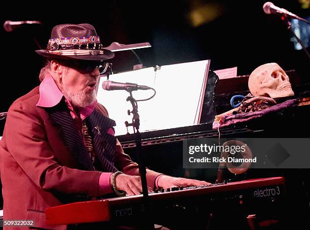 Dr. John performs on Mardi Gras/Fat Tuesday at City Winery Nashville on February 9, 2016 in Nashville, Tennessee.