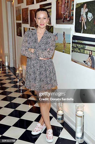 Designer Jennifer Meyer attends the Superga XO Jennifer Meyer Collection Launch Celebration at Chateau Marmont on February 9, 2016 in Los Angeles,...