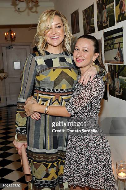 Actress Kate Hudson and designer Jennifer Meyer attend the Superga XO Jennifer Meyer Collection Launch Celebration at Chateau Marmont on February 9,...