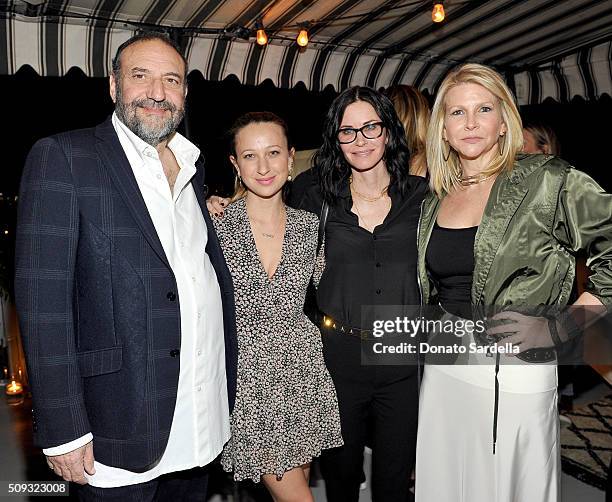 Producer Joel Silver, designer Jennifer Meyer, actress Courteney Cox, and producer Karyn Fields attend the Superga XO Jennifer Meyer Collection...