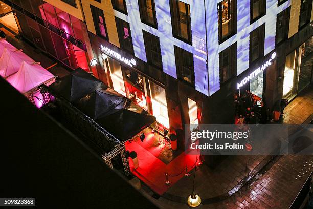 General view at the Montblanc House Opening on February 09, 2016 in Hamburg, Germany.