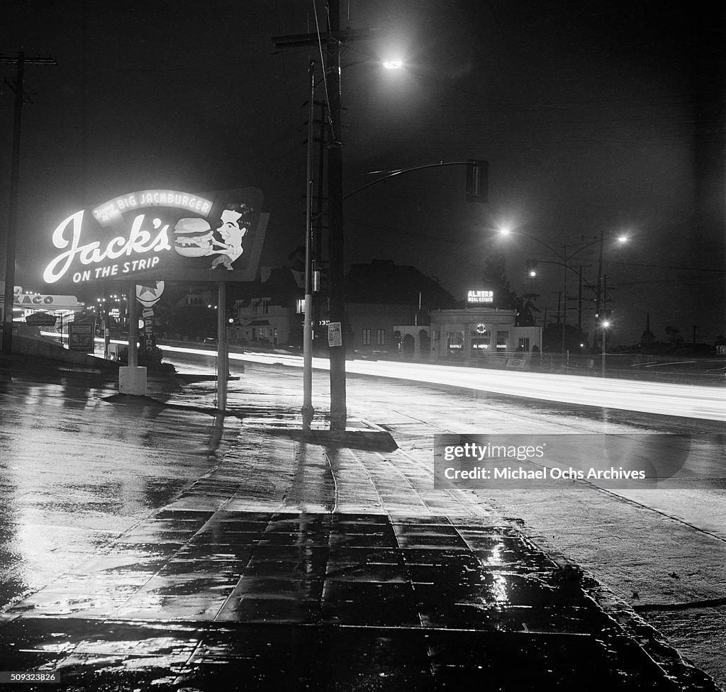 Hollywood Street Scenes At Night