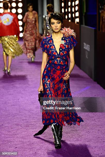 Models walk the runway during the "Zoolander No. 2" World Premiere at Alice Tully Hall on February 9, 2016 in New York City.