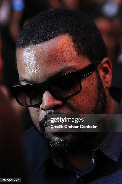 Ice Cube arrives ahead of the Ride Along 2 Australian Premiere at Hoyts Melbourne Central on February 10, 2016 in Melbourne, Australia.