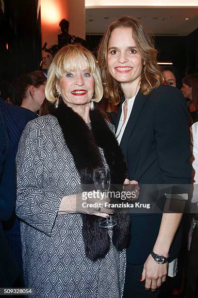 Marlies Moeller and her daughter Miriam Moeller attend the Montblanc House Opening on February 09, 2016 in Hamburg, Germany.