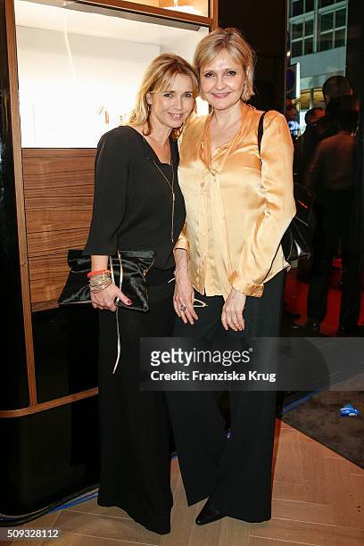 Tina Ruland and Katharina Schubert attend the Montblanc House Opening on February 09, 2016 in Hamburg, Germany.