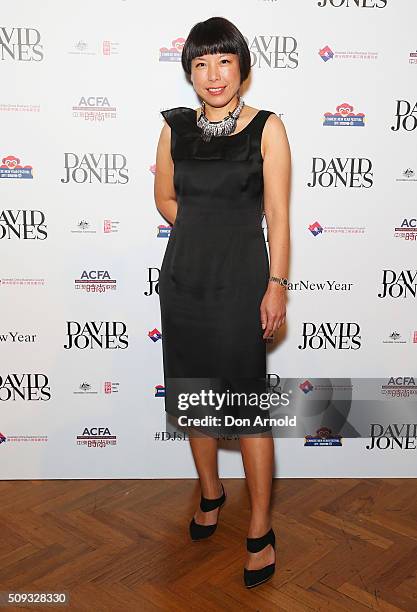 Angelica Cheung arrives ahead of the Lunar New Year Designer Collection Launch Party at David Jones Elizabeth Street Store on February 10, 2016 in...