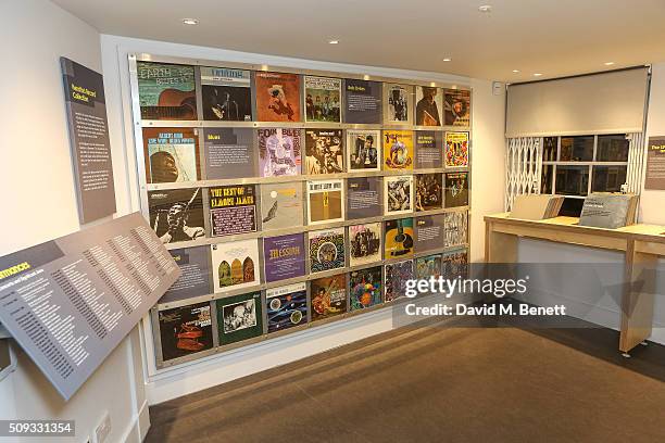 General view of the atmosphere at a private view of "Hendrix At Home" at Jimi Hendrix's restored former Mayfair flat on February 9, 2016 in London,...