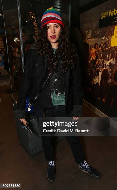 Eliza Doolittle attends a private view of "Hendrix At Home" at Jimi Hendrix's restored former Mayfair flat on February 9, 2016 in London, England.