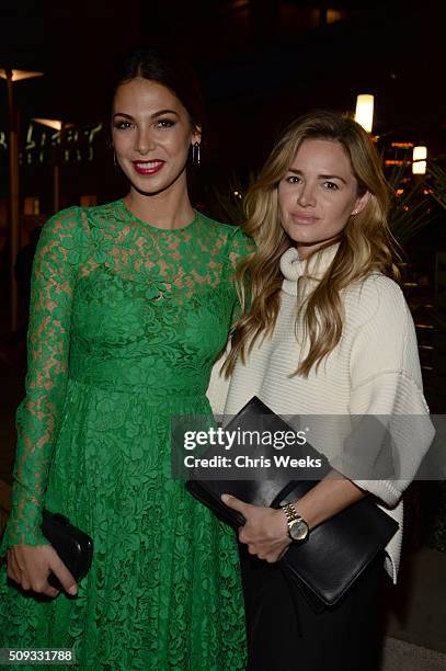 Actresses Moran Atias and Annie Heise attend the premiere for The Orchard's "A Stand Up Guy" on February 9, 2016 in Los Angeles, California.