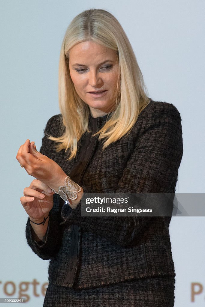 Crown Princess of Norway Attends 'Girls And Technology' Conference in Oslo