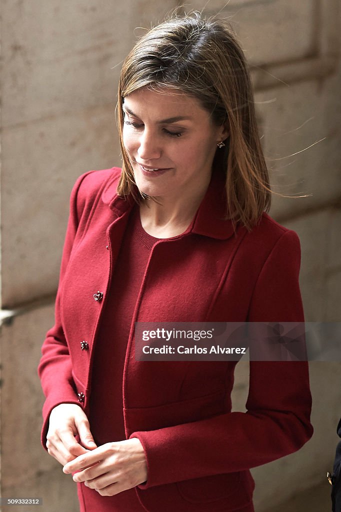 Queen Letizia Visits The Royal Palace