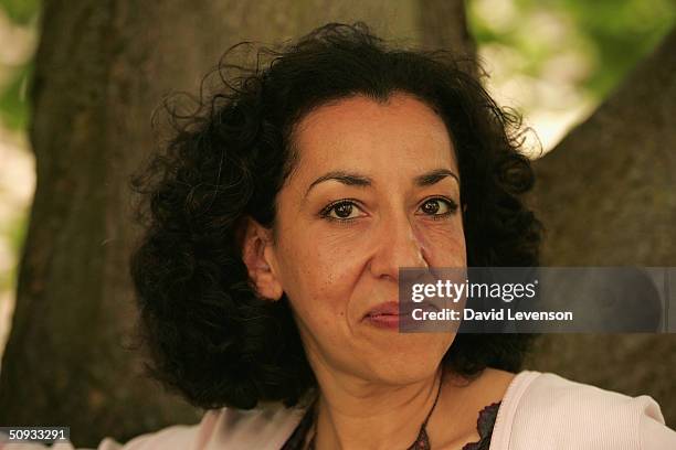 Author Andrea Levy who has been nominated for Orange prize for fiction award poses for a portrait at "The Guardian Hay Festival 2004" held on June 6,...