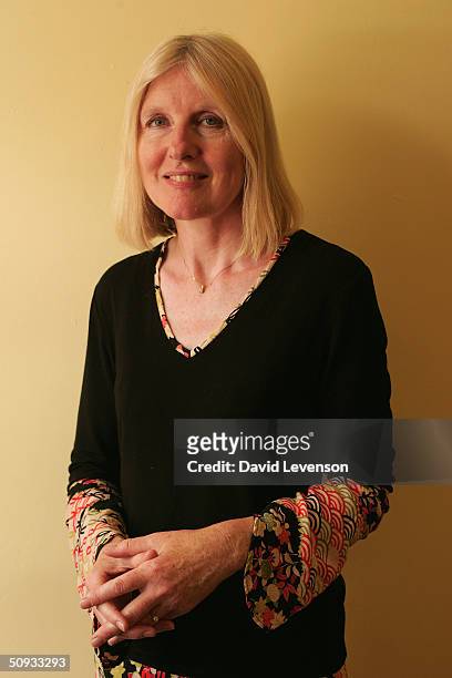 Author Helen Dunmore poses for a portrait at "The Guardian Hay Festival 2004" held on June 6, 2004 at Hay on Wye, in Wales. The festival runs until...