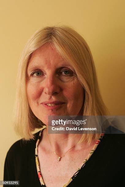 Author Helen Dunmore poses for a portrait at "The Guardian Hay Festival 2004" held on June 6, 2004 at Hay on Wye, in Wales. The festival runs until...