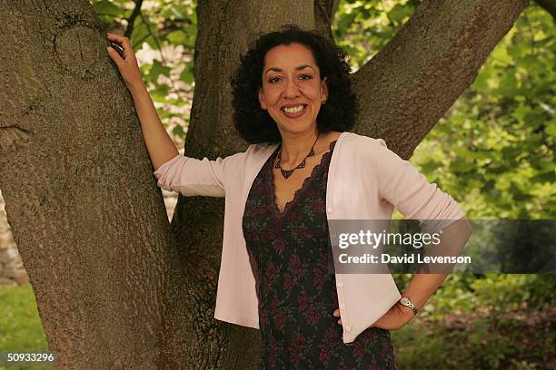 Author Andrea Levy who has been nominated for Orange prize for fiction award poses for a portrait at "The Guardian Hay Festival 2004" held on June 6,...