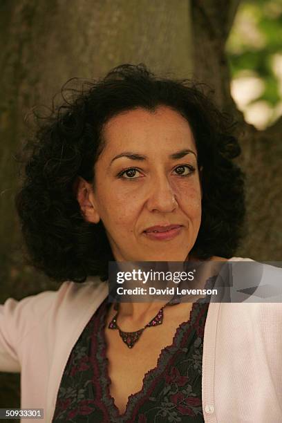 Author Andrea Levy who has been nominated for Orange prize for fiction award poses for a portrait at "The Guardian Hay Festival 2004" held on June 6,...