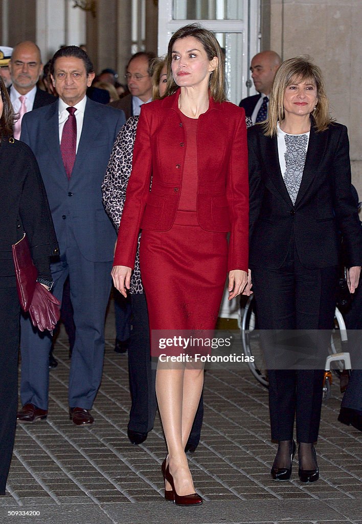 Queen Letizia Visits The Royal Palace