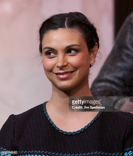 Actress Morena Baccarin attends the AOL Build Speaker Series - Ryan Reynolds, TJ Miller, Ed Skrein and Morena Baccarin, "Deadpool" at AOL Studios In...
