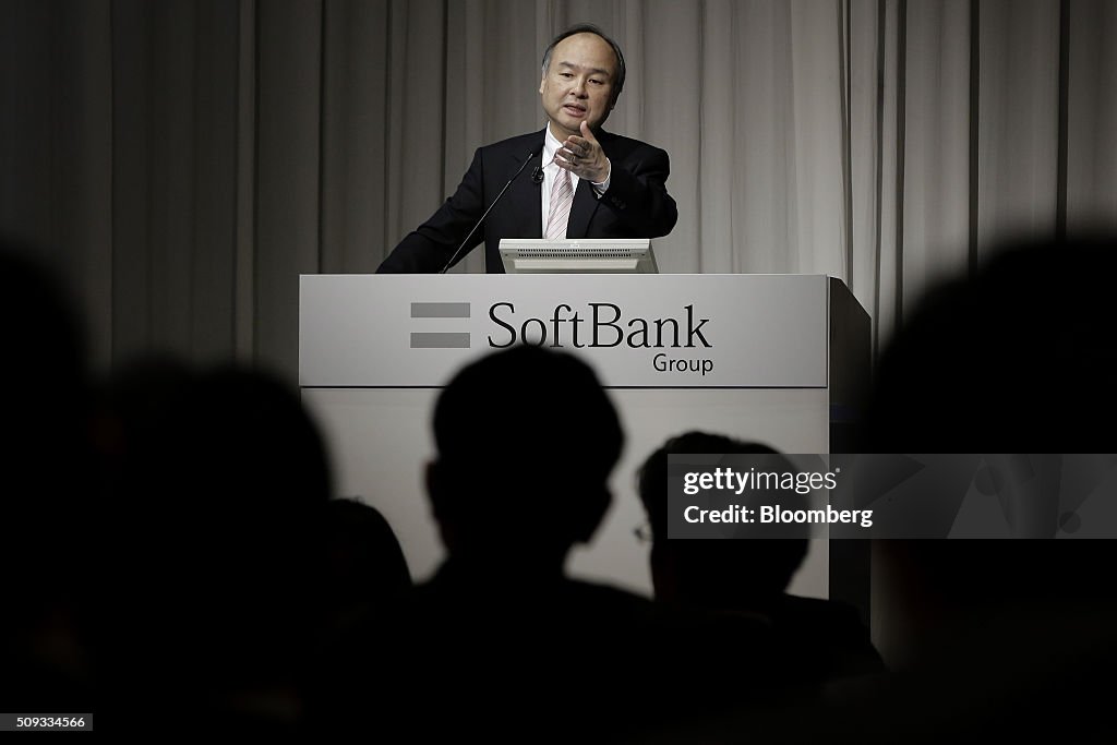 SoftBank Group Corp. Chairman Masayoshi Son Attends Earnings News Conference