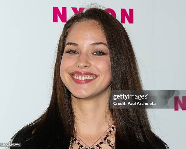 Actress Alexis Knapp attends NYLON Magazine's Muses And Music Party at No Vacancy on February 9, 2016 in Los Angeles, California.