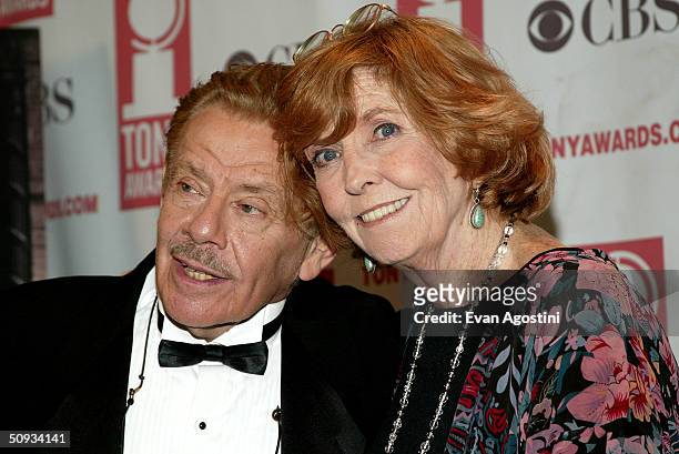 Comedians Jerry Stiller and Anne Meara attend the "58th Annual Tony Awards" at Radio City Music Hall on June 6, 2004 in New York City. The Tony...