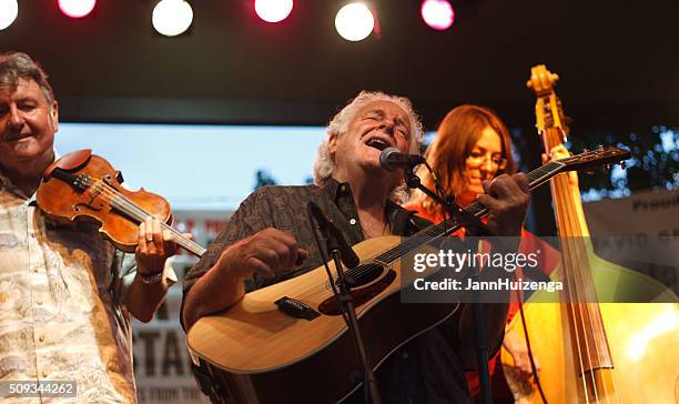 singer-songwriter peter rowan performing in santa fe, nm - kentucky singers stock pictures, royalty-free photos & images