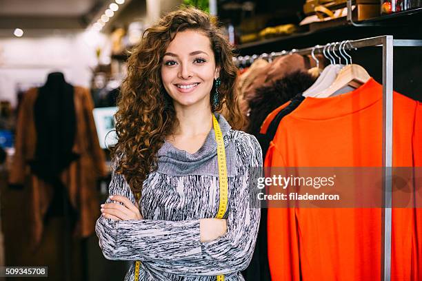 shop assistant - portrait department store stock pictures, royalty-free photos & images