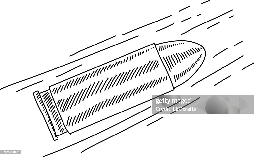 Bullet Drawen Bullet Drawing High-Res Vector Graphic - Getty Images