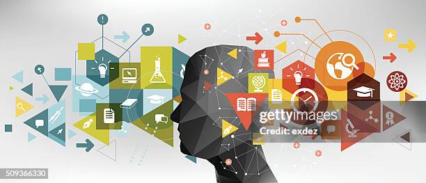 education idea - science and technology stock illustrations